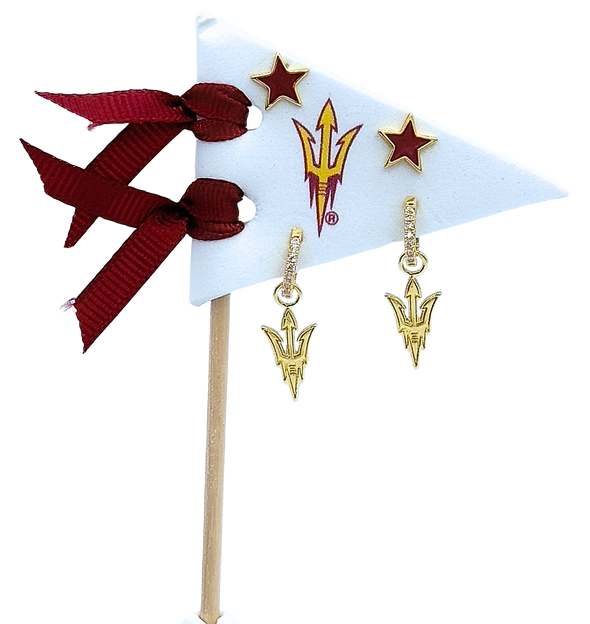 College: Pennant Pair Earring Set