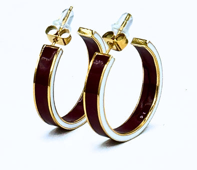 E206 - TAM : Texas A&M University 50/50 Enamel Gameday Hoops