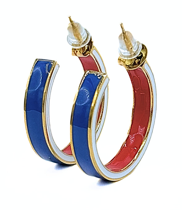 E206 College: 50/50 School Colors Enamel Hoops