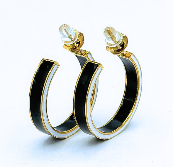 E206 College: 50/50 School Colors Enamel Hoops