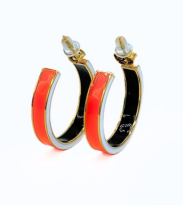 E206 College: 50/50 School Colors Enamel Hoops