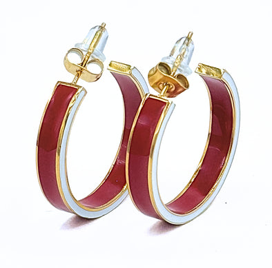 E206 - ARK : University of Arkansas 50/50 Enamel Hoops