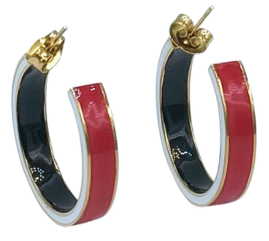 E206 - UGA : University of Georgia 50/50 Enamel Hoops