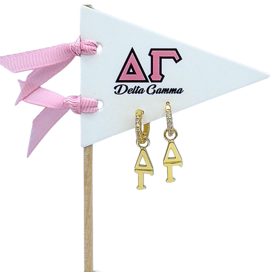 E208 - DG -Delta Gamma Greek Letter earrings