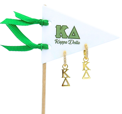E208 - KD -Kappa Delta Greek Letter earrings