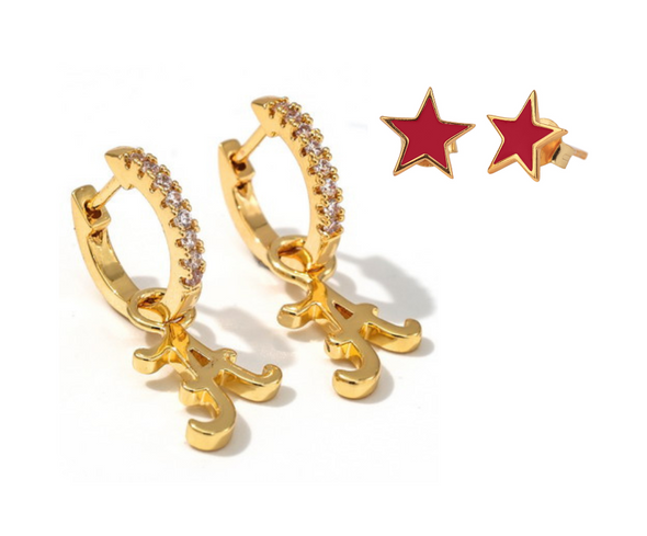College: Pennant Pair Earring Set