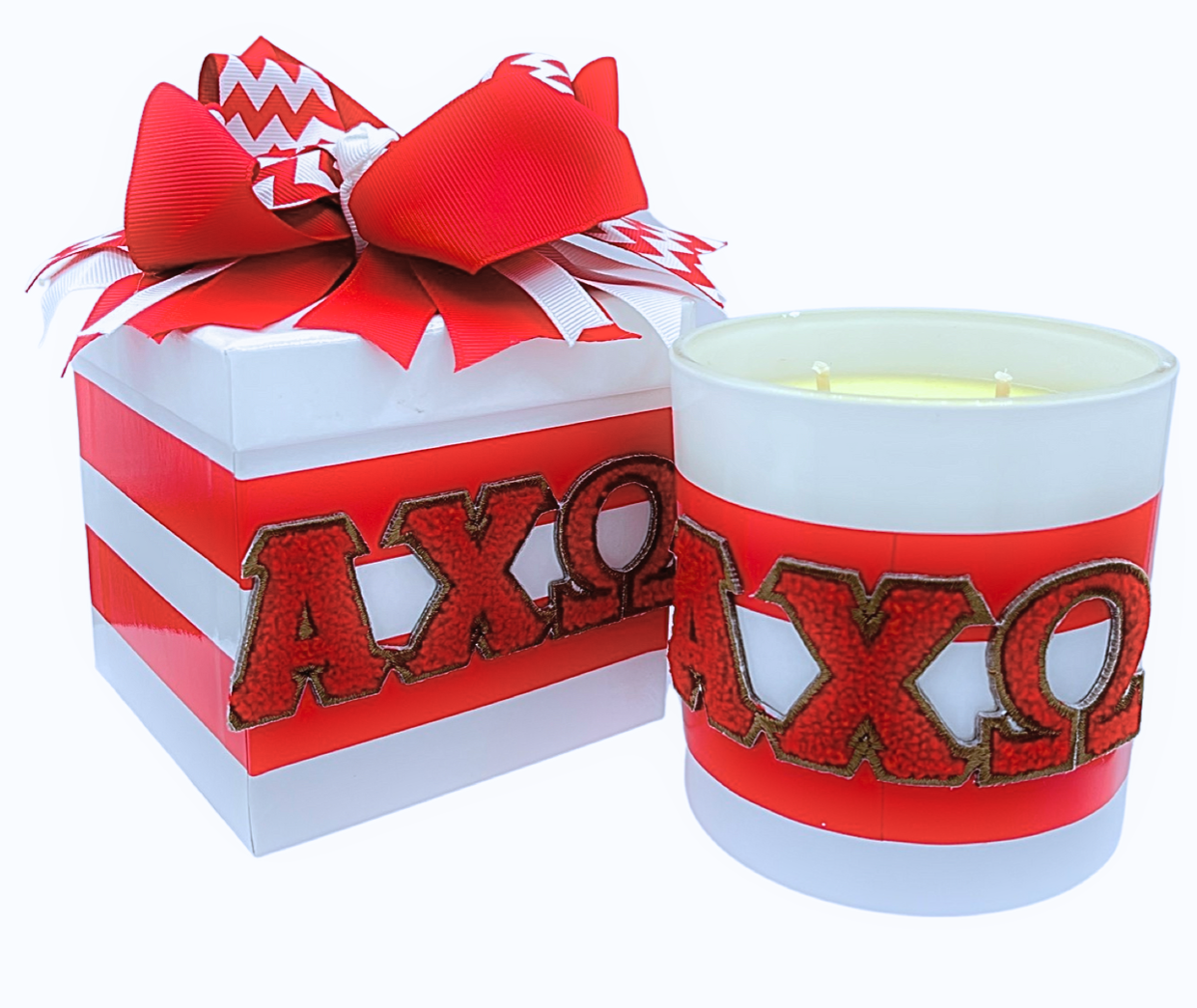 C201 AXO- Alpha Chi Omega Candle – Color Shout