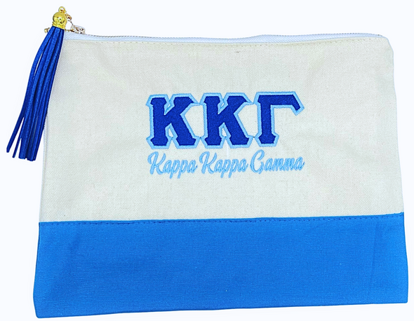Sorority Embroidered Greek Letter Pouch