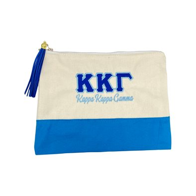 Kappa Kappa Gamma Embroidered Greek Letter Pouch