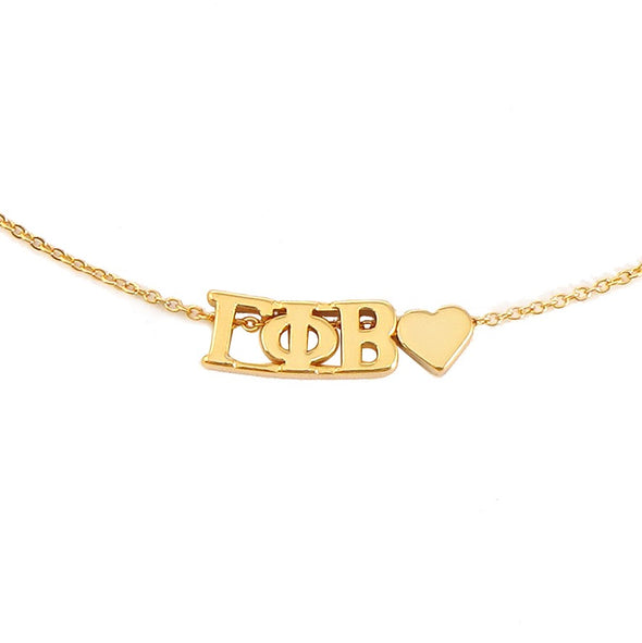 Gamma Phi Beta Heart Necklace