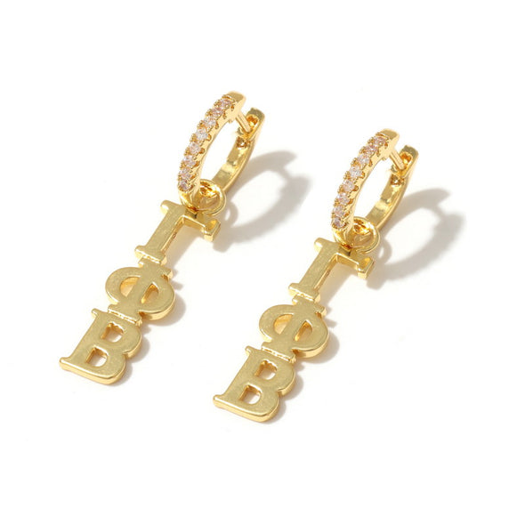 E208 - GPB - Gamma Phi Beta Greek Letter Earrings