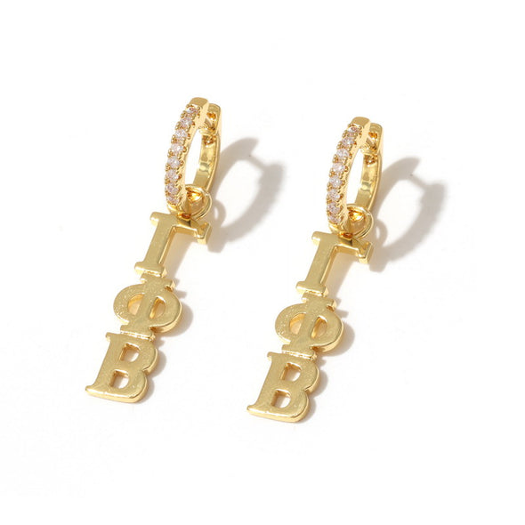 E208 - GPB - Gamma Phi Beta Greek Letter Earrings