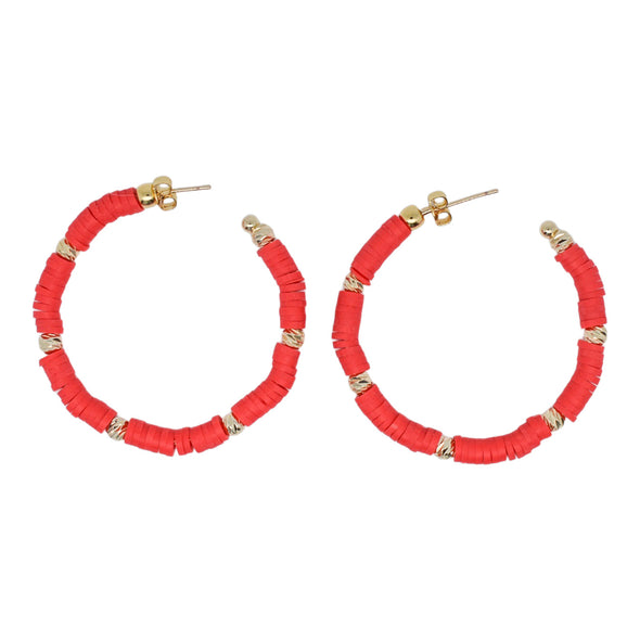 Alpha Omicron Pi Vinyl Hoop Earrings