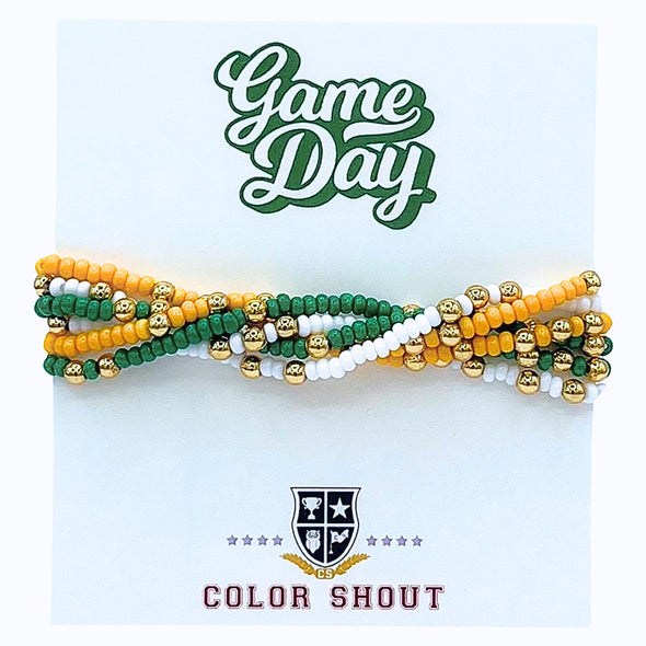 B201- Game Day Team Colors: Set of 6 Stretch Bracelets