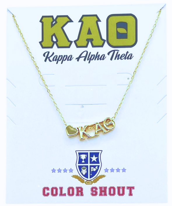 Kappa Alpha Theta Heart Necklace