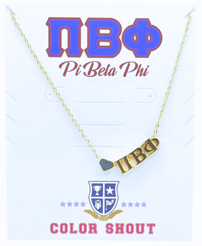 N202 PBP-Pi Beta Phi Heart Necklace