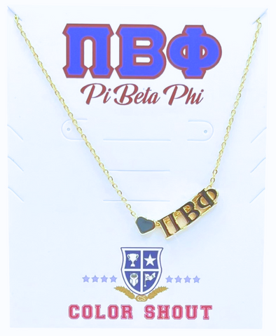 Pi Beta Phi Heart Necklace