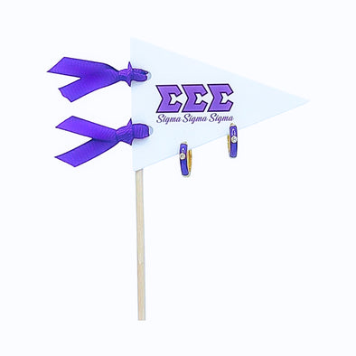 Sigma Sigma Sigma Purple Huggie Hoops