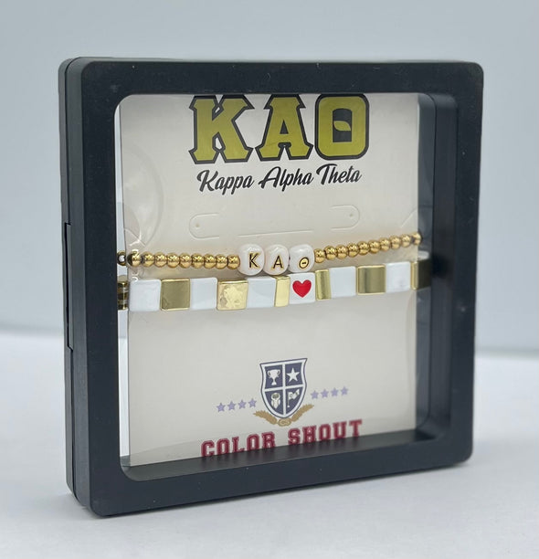 'I Love' Kappa Alpha Theta Bracelet Stack