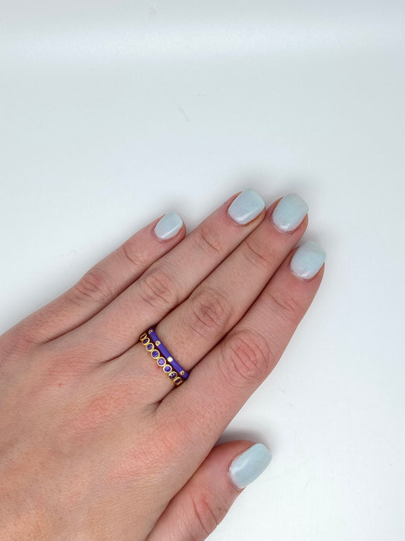Purple Sparkle: 2 Ring Set