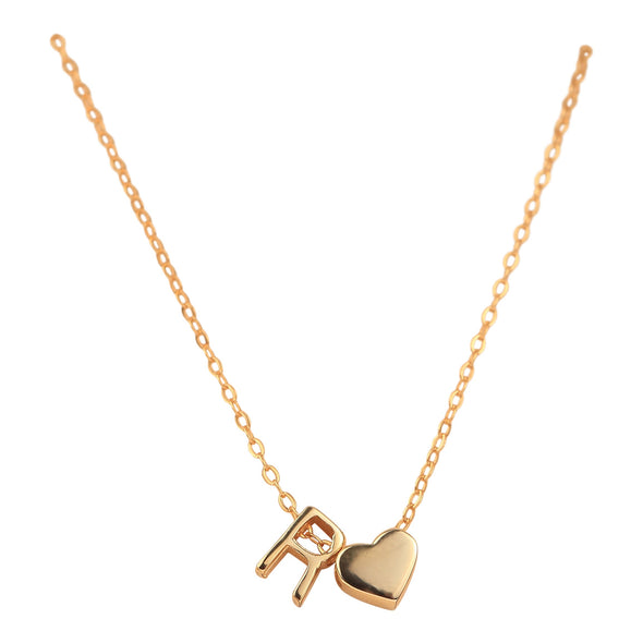 Happies: Love + Initial Necklace