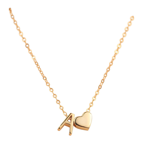 Happies: Love + Initial Necklace