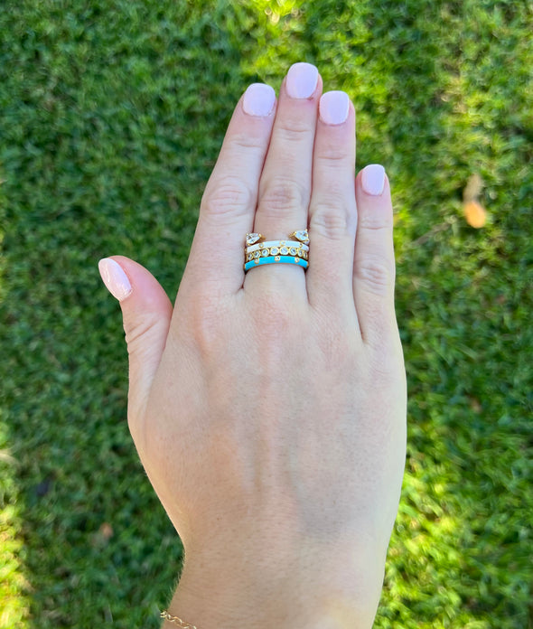 Zeta Tau Alpha 4 Stack Ring set