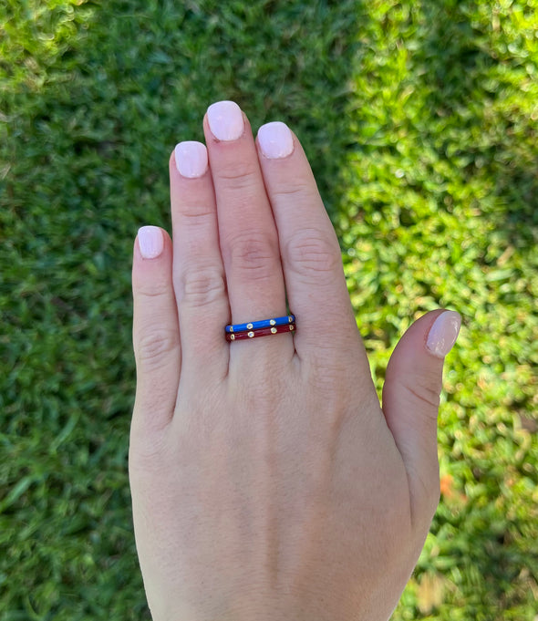 R201 PBP-Pi Beta Phi: 2 Enamel Stack Ring Set