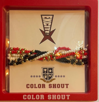 B201 - Excite! 6 beaded bracelet stack