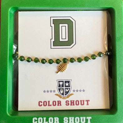 B210 - Dartmouth beaded Leaf bracelet