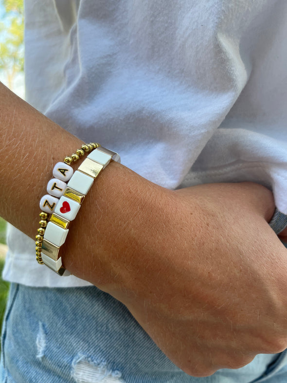 B202 ZTA-'I Love' Zeta Bracelet Stack