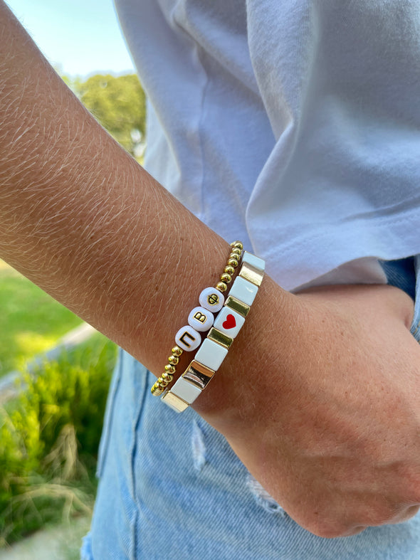 B202 PBP-'I Love' Pi Beta Phi Bracelet Stack