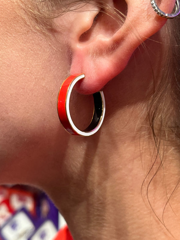 E206 College: 50/50 School Colors Enamel Hoops