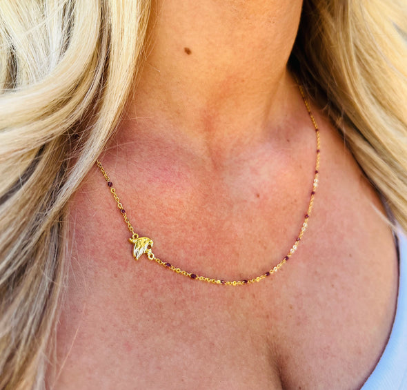 N201 - TXST : Texas State University Side Logo Necklace
