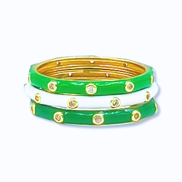 Kappa Delta 3 Enamel Stack Ring Set