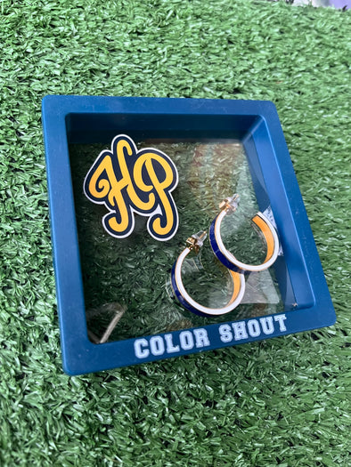 E206 - HP : Highland Park High School 50/50 Enamel Hoops