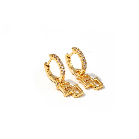 E203 - BAY : Baylor University Pennant Pair College Logo Earring Set