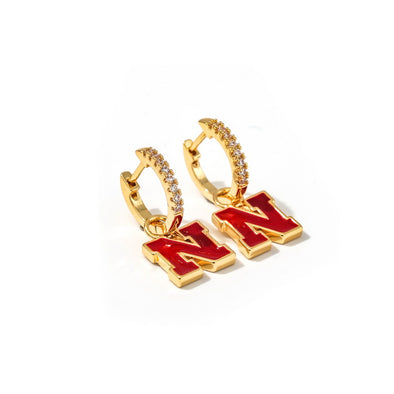 E203 - NEB : The University of Nebraska Pennant Pair Earring Set