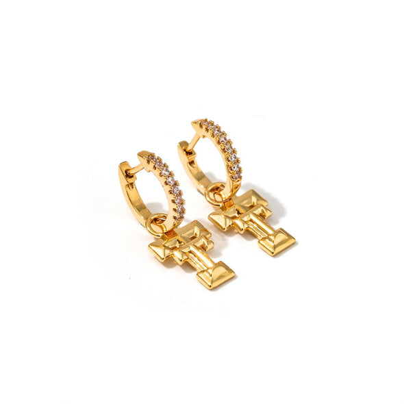 E203 TT-Texas Tech Pennant Pair Earring Set