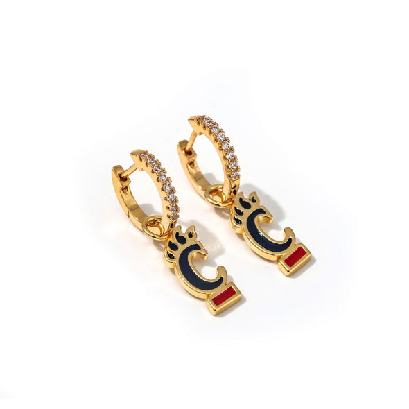 E203 - CIN :  University of Cincinnati Pennant Pair Earring Set