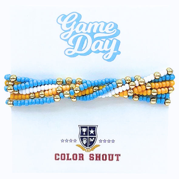 B201- Game Day Team Colors: Set of 6 Stretch Bracelets