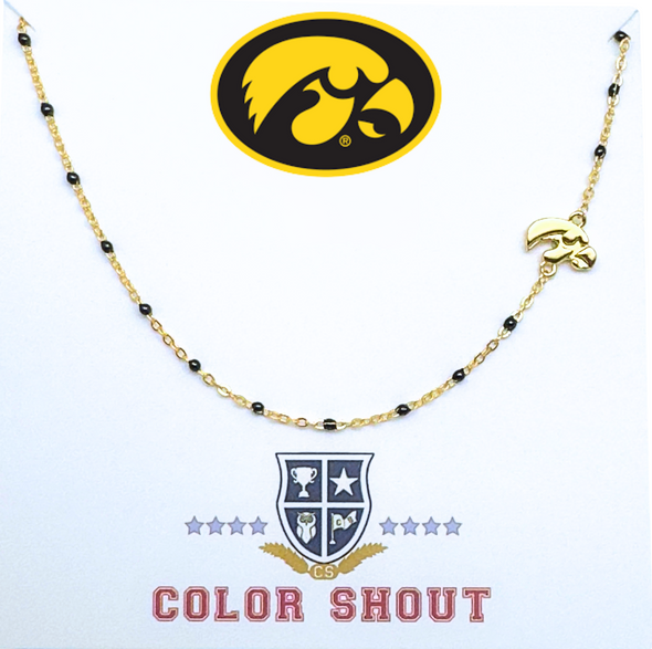 N201 - IOW : University of Iowa side Necklace