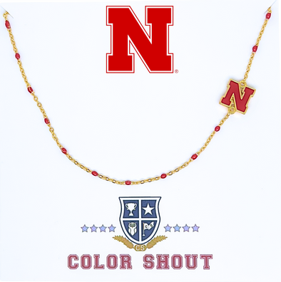 N201 - NEB : University of Nebraska Side Logo Necklace