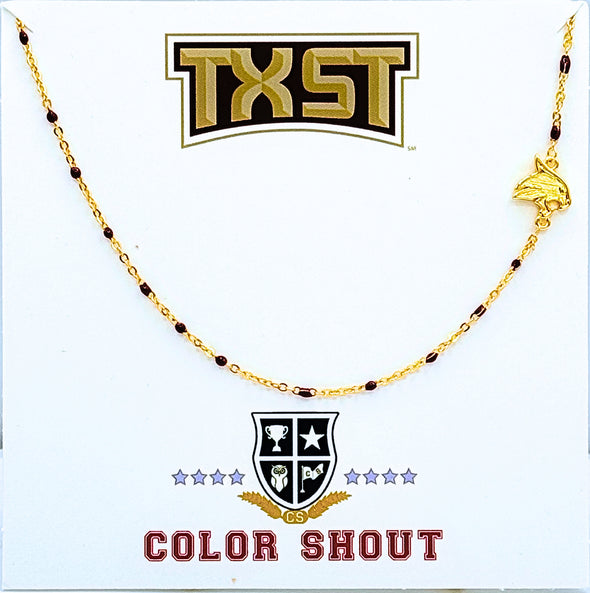 N201 - TXST : Texas State University Side Logo Necklace