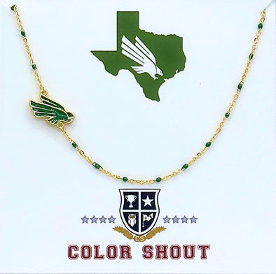 N201 - UNT : University of North Texas Side Logo Necklace