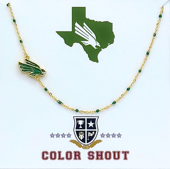 N201 - UNT : University of North Texas Side Logo Necklace