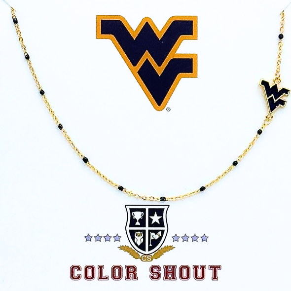 N201 - WV : West Virginia University Side Logo Necklace