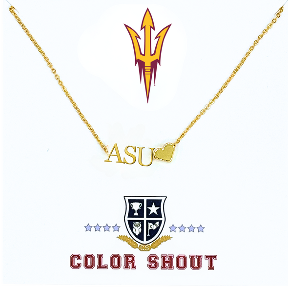 N202 - ASU: Arizona State University Heart Necklace