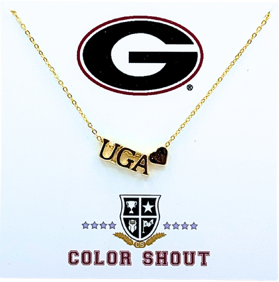 N202 -Georgia 'UGA'  Heart Necklace