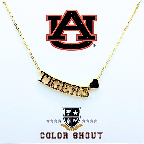 I Love College:  Initial Heart Necklace
